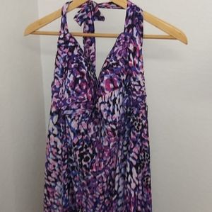 Jamaica Bay speckled dress one piece swim suit